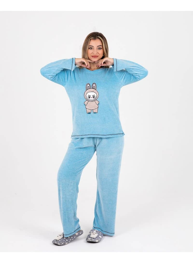 ZECOTEX Winter Pajama Set with Plush Fleece Top and Comfortable Pants