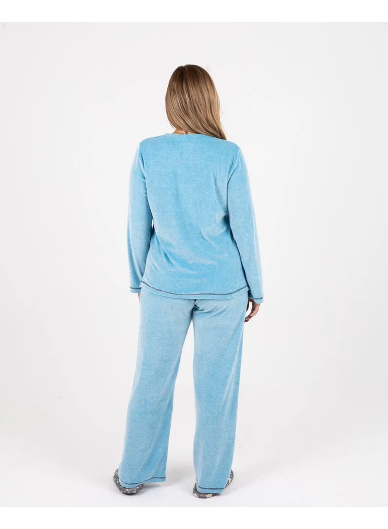 ZECOTEX Winter Pajama Set with Plush Fleece Top and Comfortable Pants