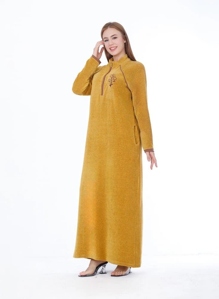Women's Stunning Embroidered Cotton Nightgown – Long Comfortable Nightdress