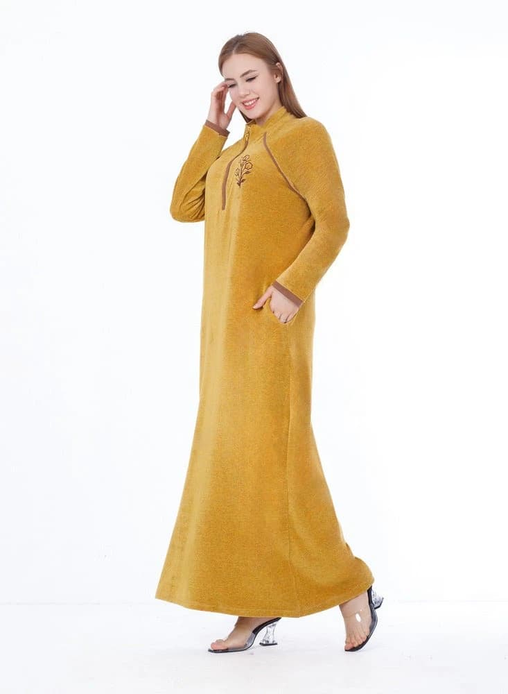 Women's Stunning Embroidered Cotton Nightgown – Long Comfortable Nightdress