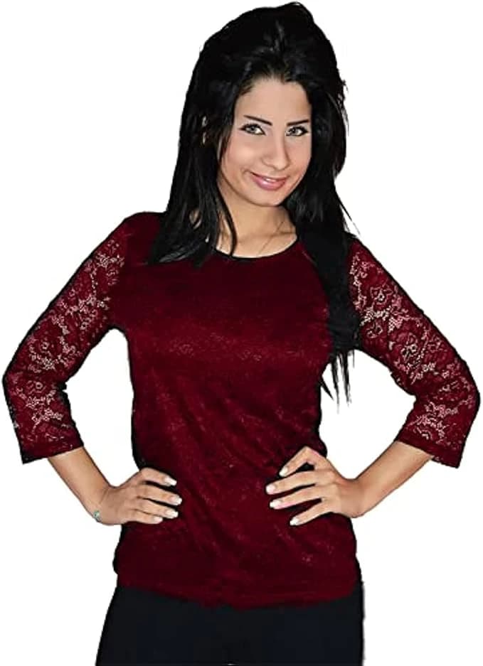 Women's Lace Back Cotton Blouse