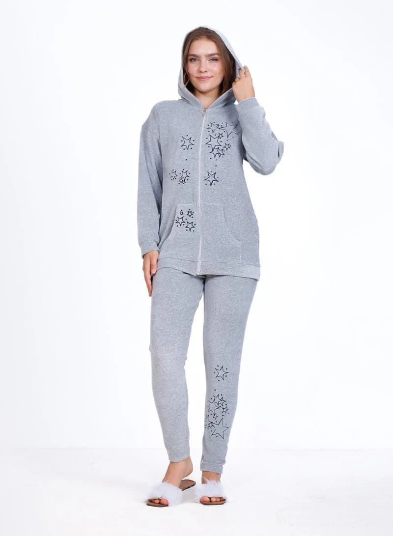 Women's Distinctive Winter Pajamas 8042 – Warm Winter Pajama Set
