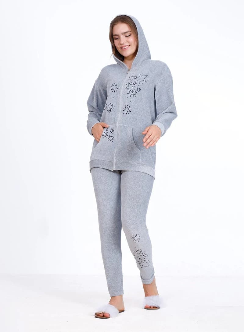 Women's Distinctive Winter Pajamas 8042 – Warm Winter Pajama Set
