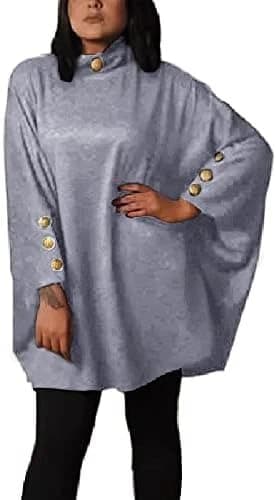Women Batwing Cotton Sweatshirt – Gray