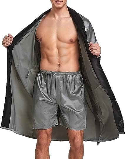 "Men's Velvet Home Robe" 