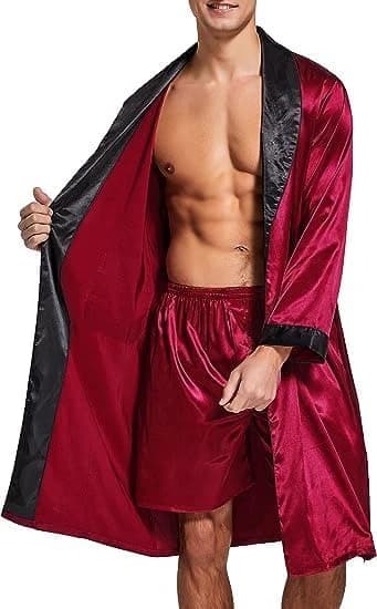 "Men's Velvet Home Robe" 