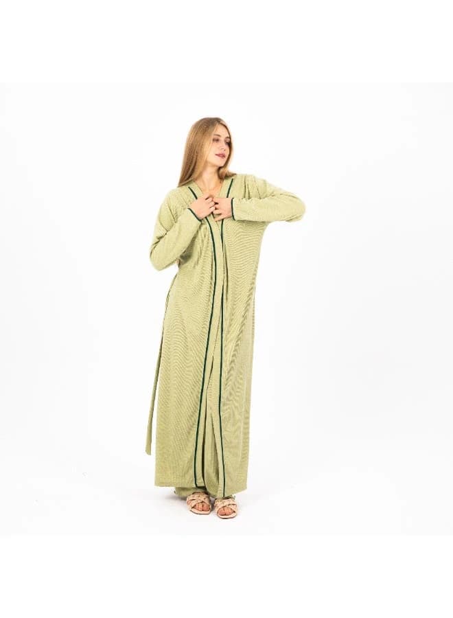 Women's Cotton Printed Robe – Lightweight Floral Housecoat with Waist Belt