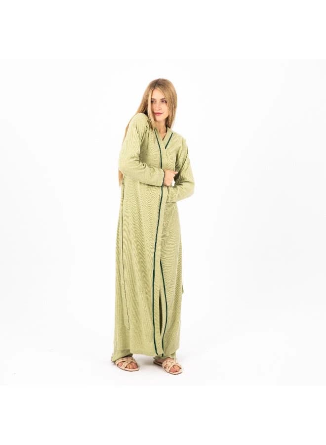 Women's Cotton Printed Robe – Lightweight Floral Housecoat with Waist Belt