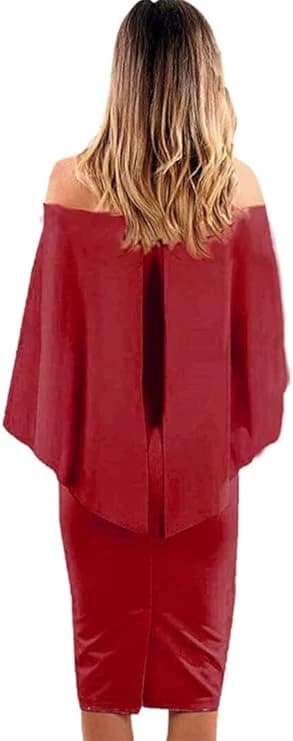 Women’s Wine Fan Cut Dress – Elegant & Stylish