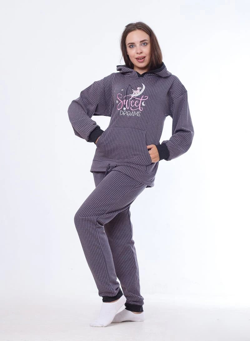 Women's Distinctive Winter Pajama 8049 – Warm Winter Pajama Set
