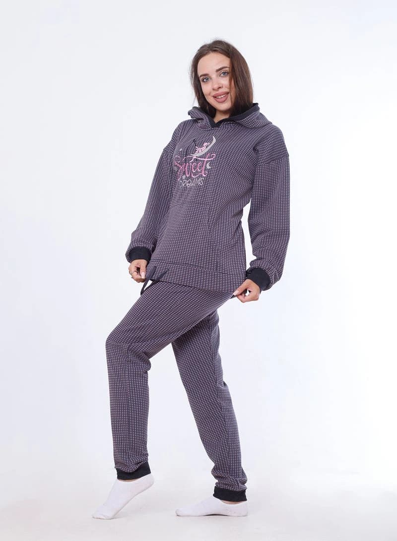 Women's Distinctive Winter Pajama 8049 – Warm Winter Pajama Set