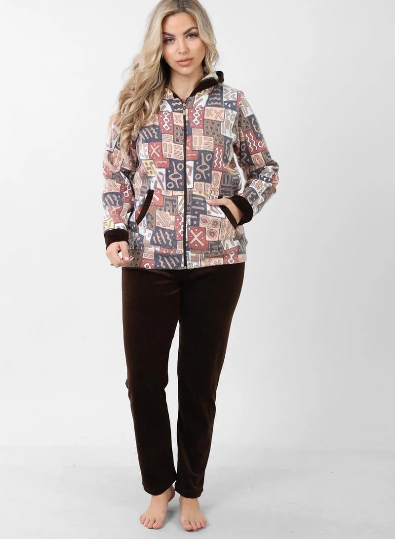 Women's Colorful Foulard Pajamas – Printed Foulard Top & Pants