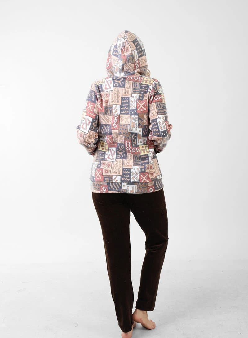 Women's Colorful Foulard Pajamas – Printed Foulard Top & Pants