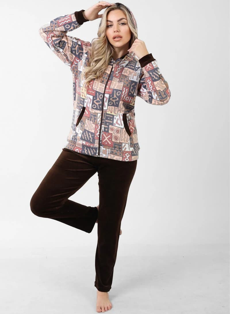 Women's Colorful Foulard Pajamas – Printed Foulard Top & Pants