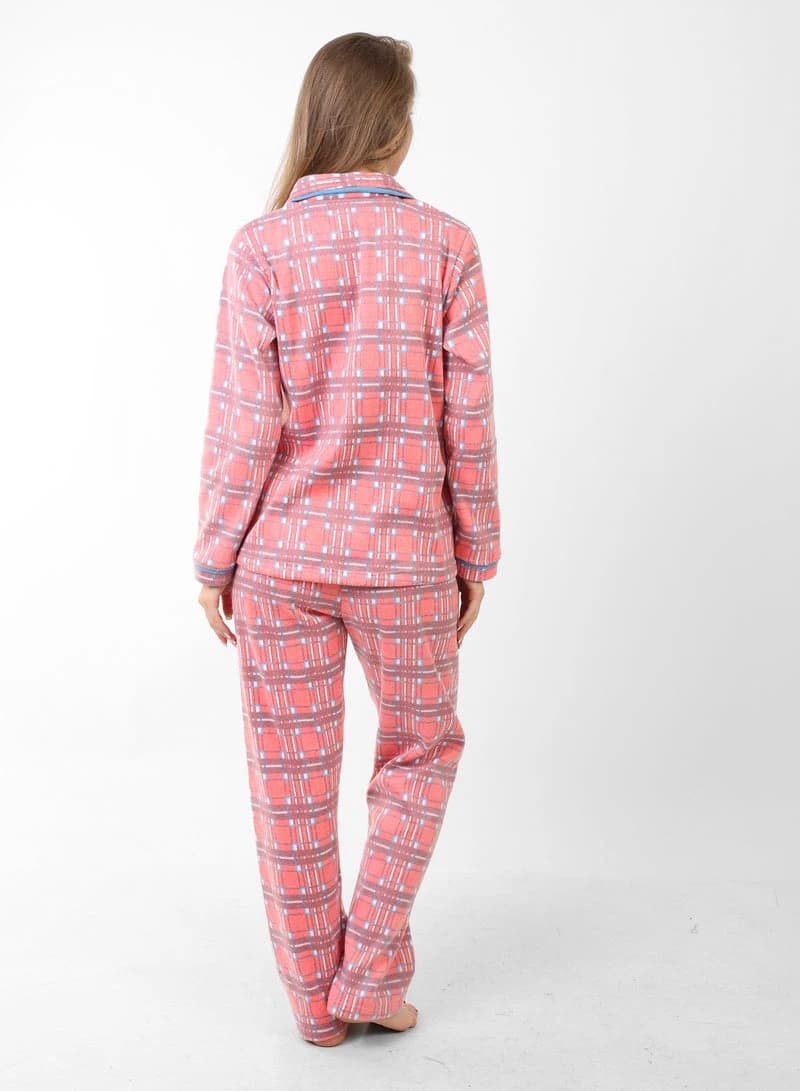 Women's Printed Fular Pajama – Button Decor & Chic Design