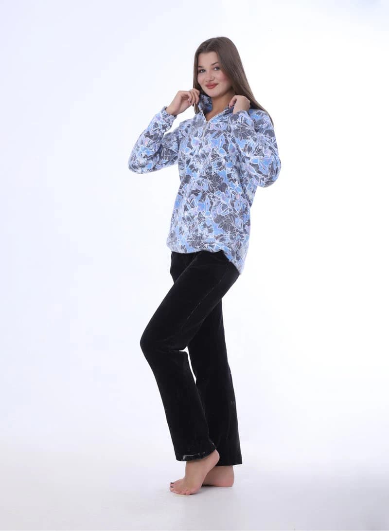 Women's Colorful Foulard Pajamas – Printed Foulard Top & Pants