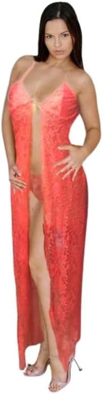 Women's Long Open Front Sleepwear Nightgown
