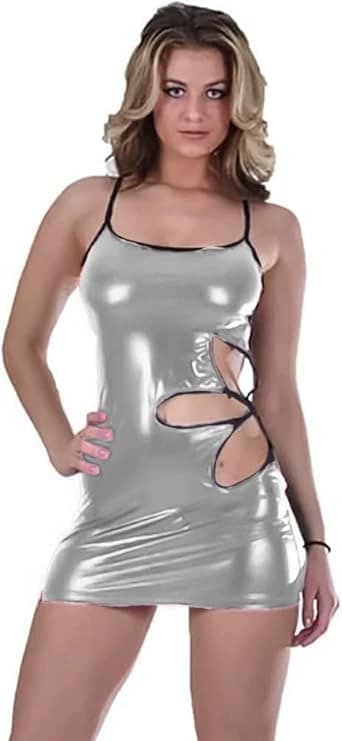 Women's Disco Leather Lingerie Black