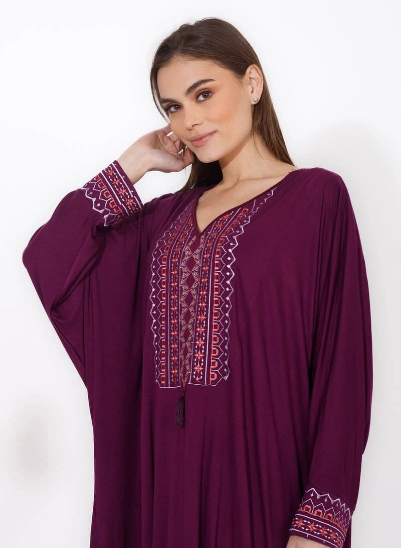 Women's Elegant Nightgown Like You – Embroidered Viscose Nightdress