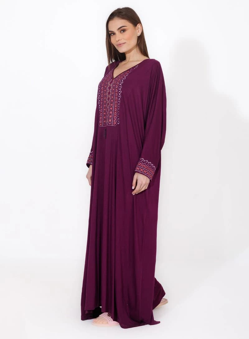 Women's Elegant Nightgown Like You – Embroidered Viscose Nightdress
