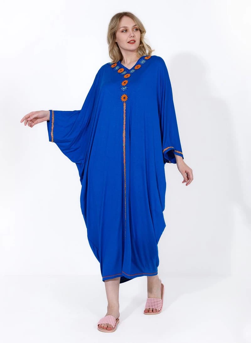 Women's Elegant Nightgown Like You – Embroidered Viscose Nightdress