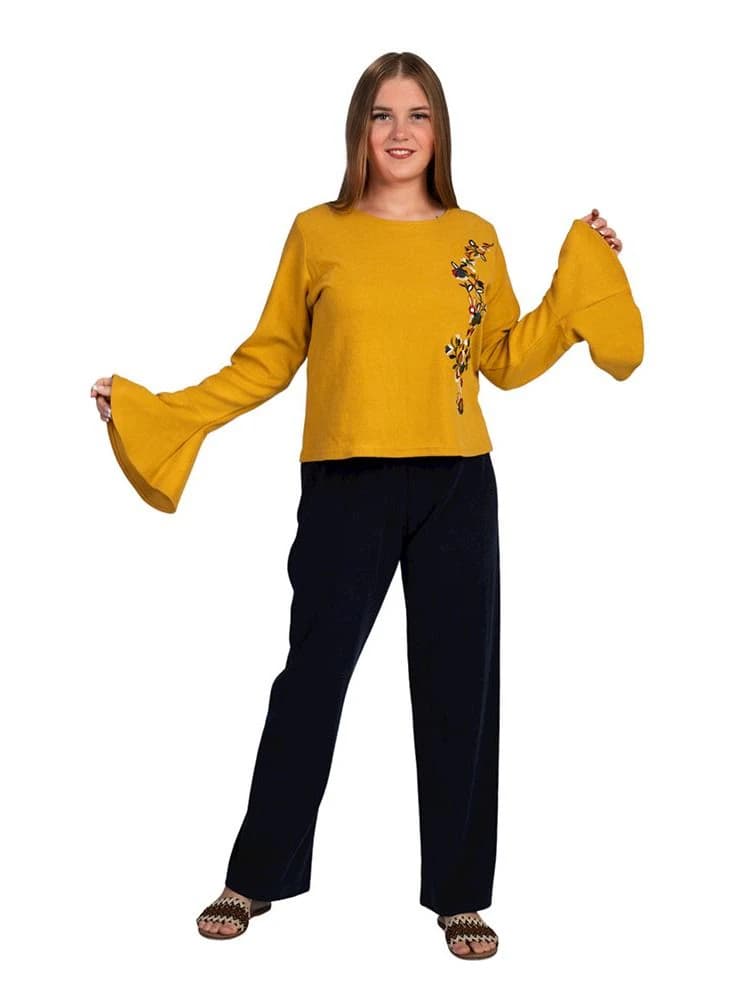 Women's Stylish Winter Pajamas Like You – Embroidered Cotton Pajama Set