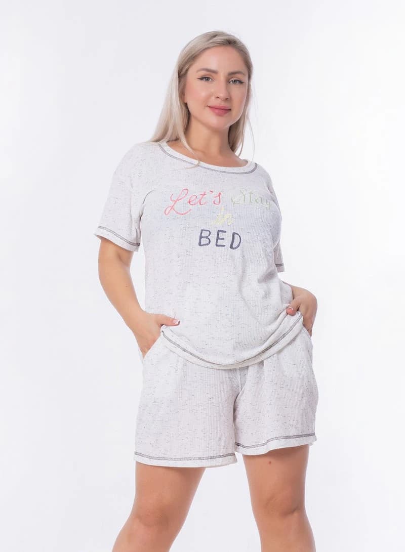 Women's Summer Pajama Set 173 – Lightweight Printed Sleepwear