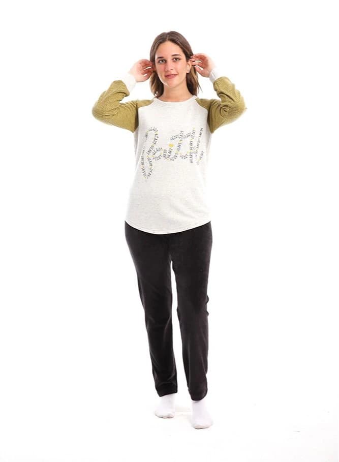 Women's Casual Winter Pajama – Cozy Long Sleeve Set
