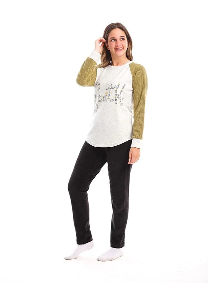Women's Casual Winter Pajama – Cozy Long Sleeve Set
