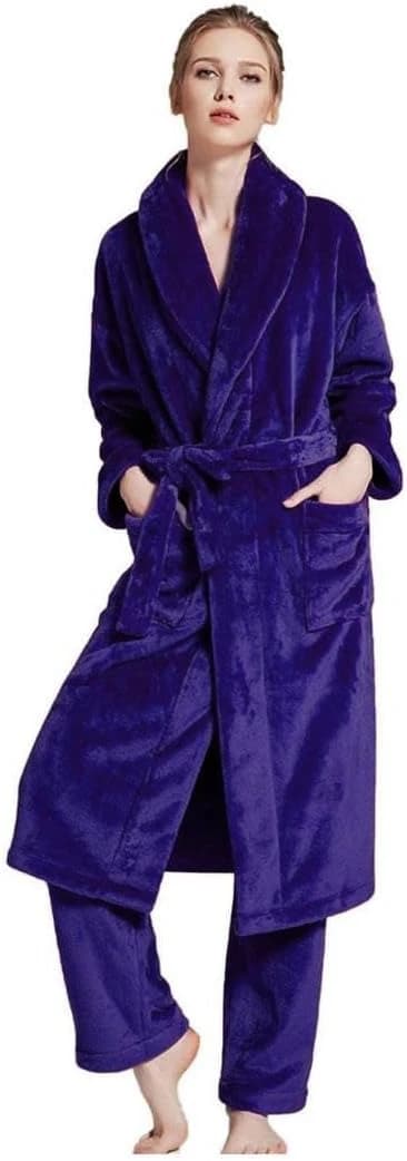 Fur Robe and Pants Set