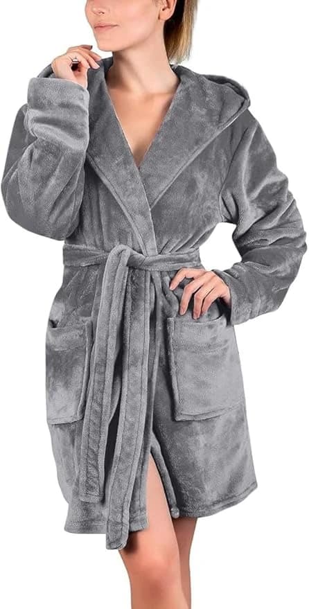Women's Short Robe Anthracite