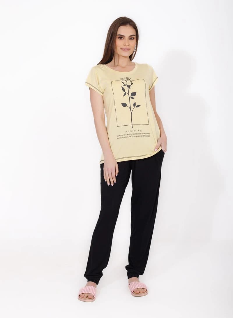 Women's Summer Pajama Set 180 – Lightweight Printed Sleepwear