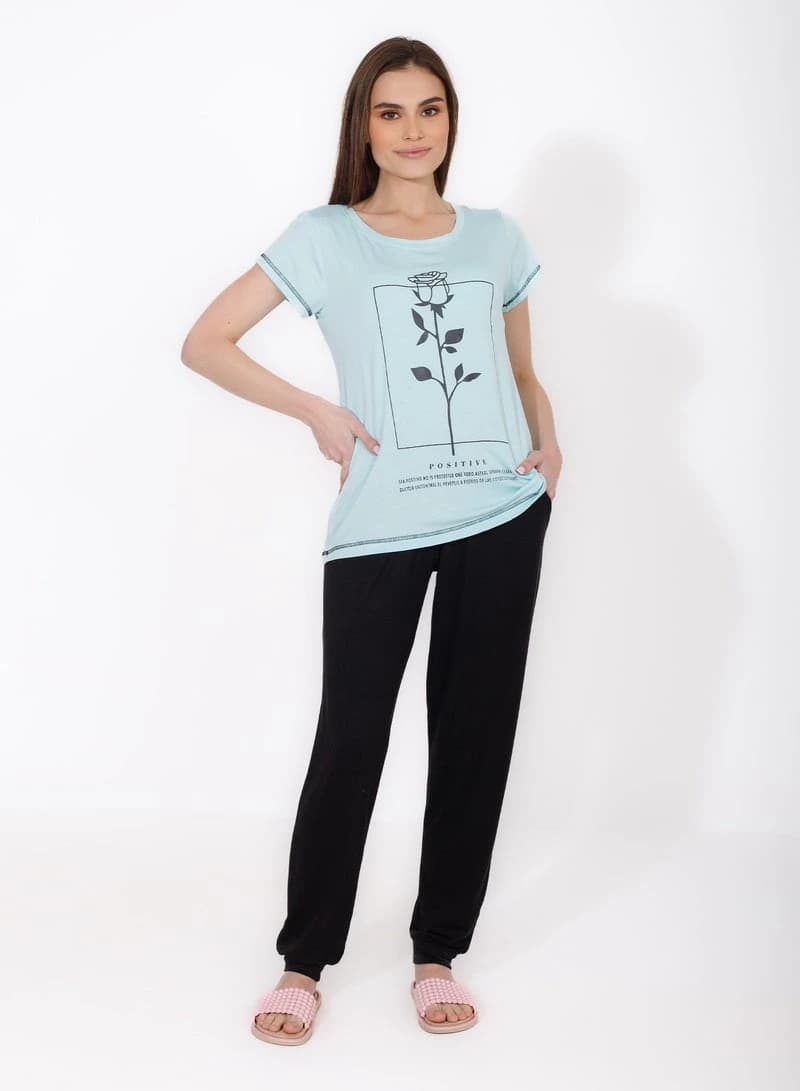 Women's Summer Pajama Set 180 – Lightweight Printed Sleepwear