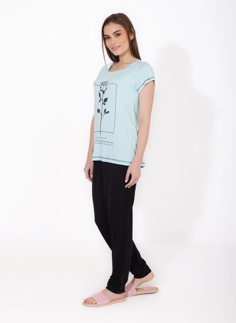 Women's Summer Pajama Set 180 – Lightweight Printed Sleepwear