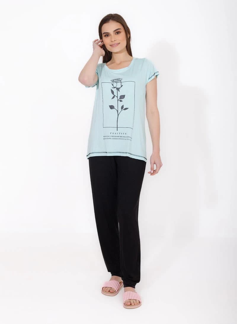 Women's Summer Pajama Set 180 – Lightweight Printed Sleepwear