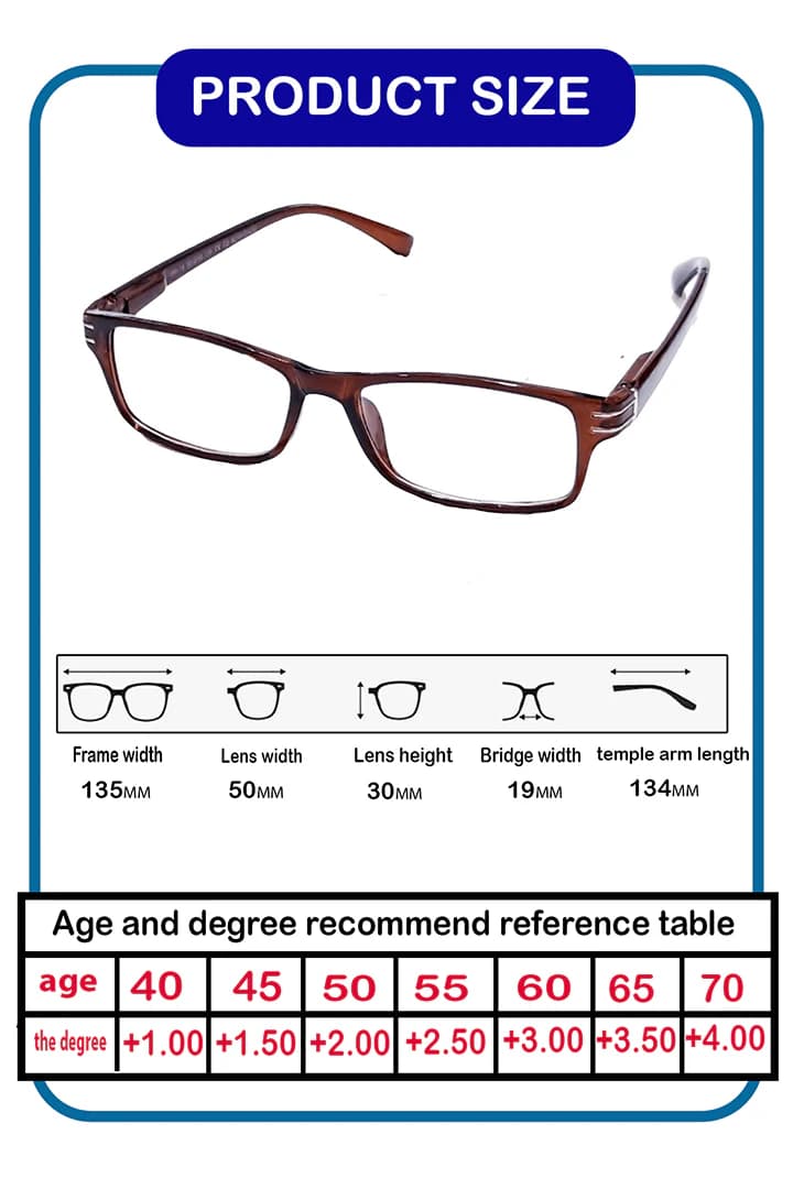 **Three Reading Glasses for Men & Women – With Case and Cleaning Cloth (2.50)**