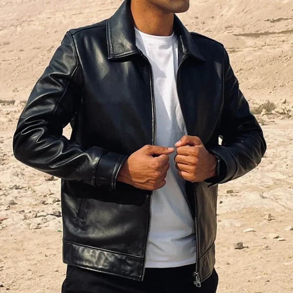 Minimal Leather Jacket