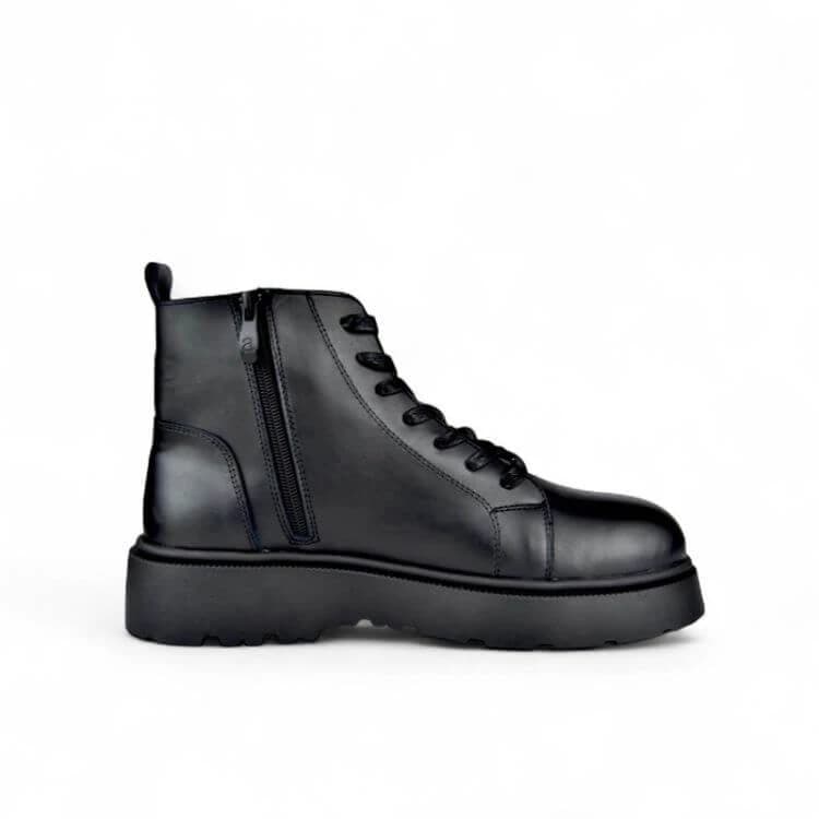 Alpha - Combat Boot in Black Leather