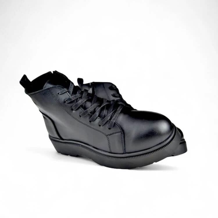 Alpha - Combat Boot in Black Leather