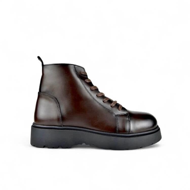 Alpha - Combat Boot in Brown Leather