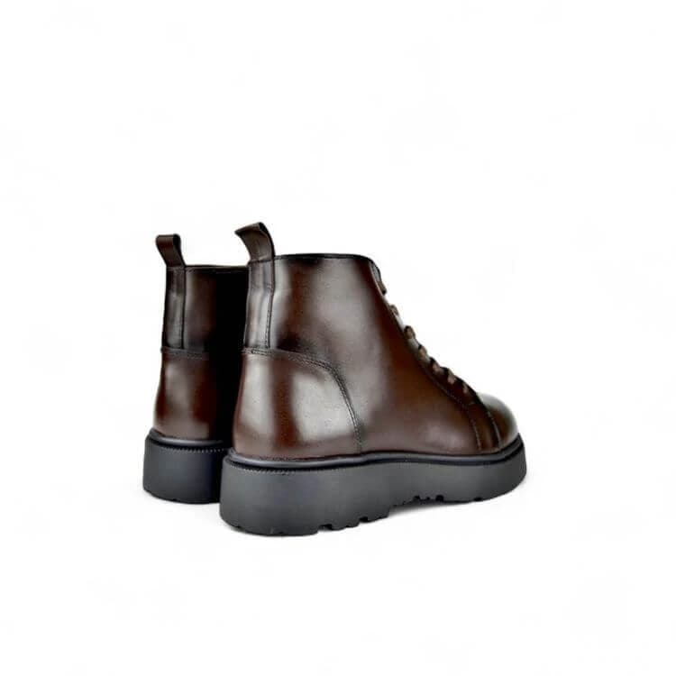 Alpha - Combat Boot in Brown Leather