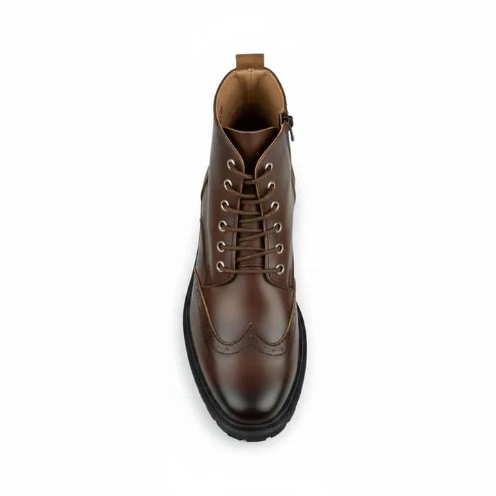 Hybrid Zip-Lace Boot - Brown