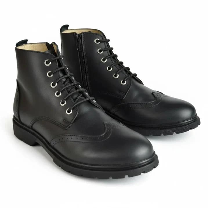 Hybrid Zip-Lace Boot - Black