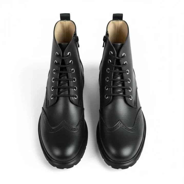 Hybrid Zip-Lace Boot - Black
