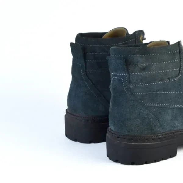 Bold Suede Lace-Up Boot - S-Gray