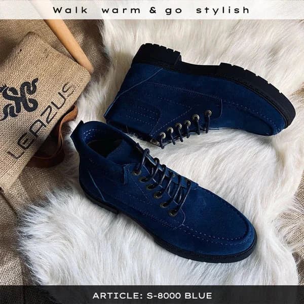 Bold Suede Lace-Up Boot - S-8000