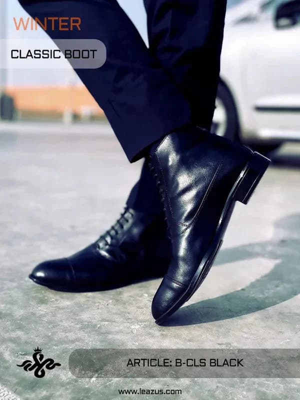 حذاء كلاسيكي جلدي - B-CLS أسود