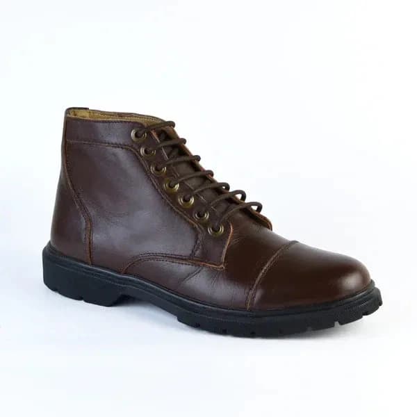 Leather Derby Halfboot - 9001 Brown