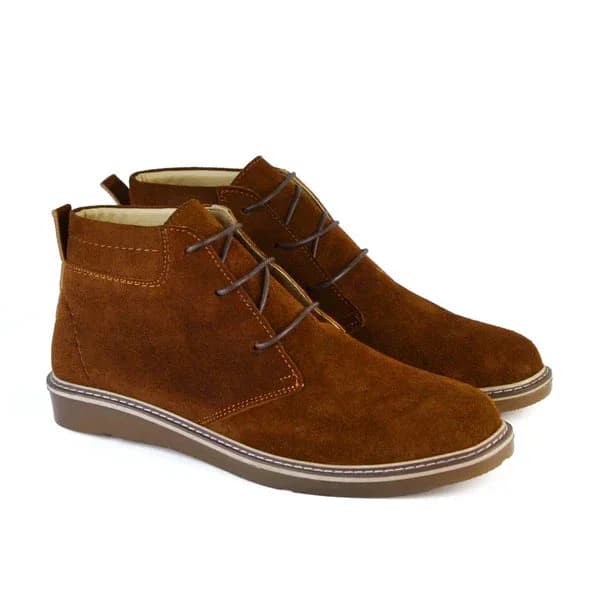 Suede Flat Ankle Boot - S-8001
