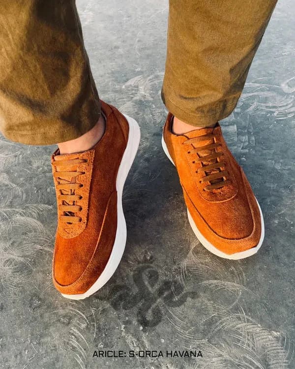 S-ORCA SUEDE SNEAKER - HAVANA